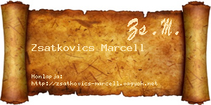 Zsatkovics Marcell névjegykártya